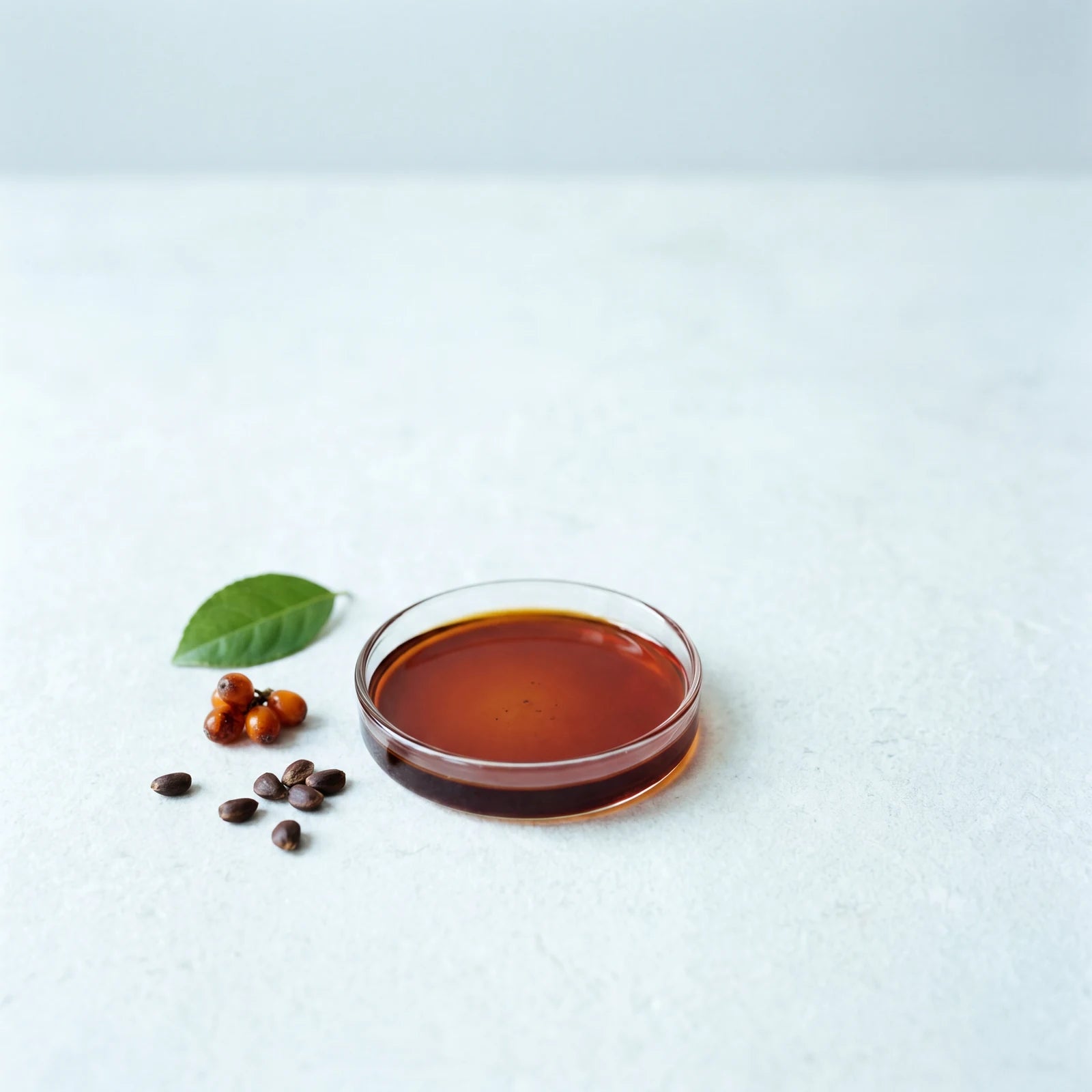 The twenty-four-oil apothecary — the source of the Fragrance-Free edition's native aroma.